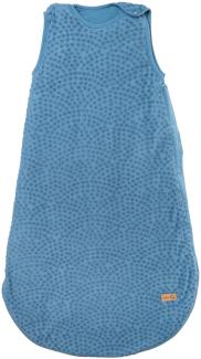 roba Babyschlafsack Seashells Indigo 90 cm - Ganzjahres Kinderschlafsack aus Bio Baumwolle - Musselin GOTS & OEKO-TEX Standard 100 zertifiziert - Blau