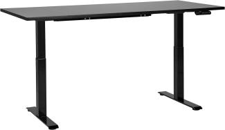 Schreibtisch schwarz 180 x 72 cm elektrisch höhenverstellbar DESTIN III