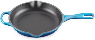 Le Creuset Signature Brat- u. Servierpfanne Azure - Blau - 20 bis 24 cm