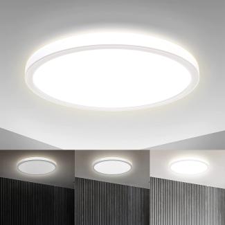 LED Deckenlampe Panel ultraflach Deckenleuchte indirekt Wohnzimmer Flur weiß