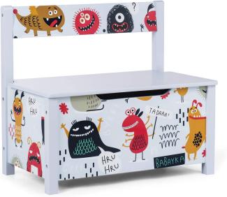 Baby Vivo Spielzeugkiste Spielzeugtruhe Aufbewahrungsbox Kinderzimmer Sitzbank Kindersitztruhe mit langsam schließendem Deckel