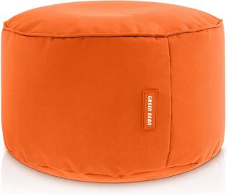 Green Bean© Sitzsack-Hocker "Stay" 25x45cm mit EPS-Perlen Füllung - Fußhocker Sitz-Pouf für Sitzsäcke - Fußablage Sitzkissen Sitzhocker Orange