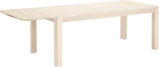 Furnhouse Ibbe Design Ansteckplatte Tischplatte für Paris Ausziehbar Esstisch Natur Massiv Weißöl-Finish Eiche Holz Esszimmer Tisch, L50x B100x H2,5 cm