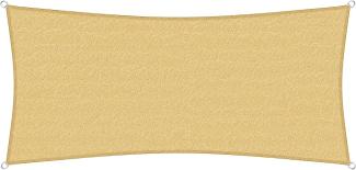 sunprotect 12028 Professional Sonnensegel, 5 x 2,5 m, Rechteck, wind- & wasserdurchlässig, beige