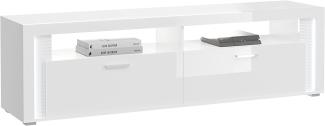 Lowboard Skylight - Weiß / Weiß Hochglanz