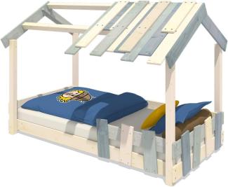 WICKEY Kinderbett 'CrAzY Beach' - Bodentiefes Spielbett - Einzelbett - 90x200 cm
