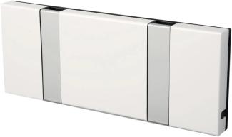 LoCa Garderobe Knax 2 weiß mit Alu Haken klappbar Länge 19,8 cm