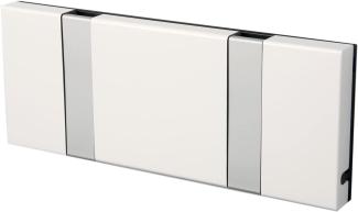 LoCa Garderobe Knax 2 weiß mit Alu Haken klappbar Länge 19,8 cm
