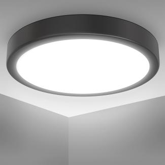 LED Deckenlampe rund Deckenleuchte Flur Küchenlampe 18W Wohnzimmer 28cm Schwarz