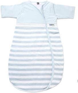 Gesslein Bubou Sensitiv Temperaturregulierender Ganzjahreschlafsack/Schlafsack für Babys/Kinder, Größe 70, hellblau Gestreift