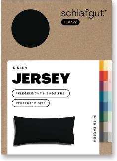 Schlafgut Kissenbezug EASY Jersey | Kissenbezug einzeln 40x80 cm | off-black