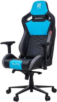 Elite Gaming-Stuhl Mercenary Bürostuhl Gaming-Chair Schreibtischstuhl Gaming (Schwarz/Grau/Blau)