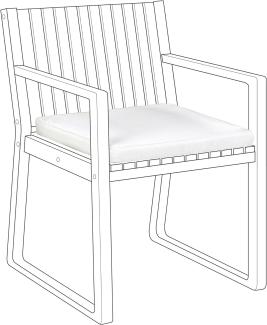 Sitzkissen für Stuhl SASSARI cremeweiß 46 x 46 x 5 cm