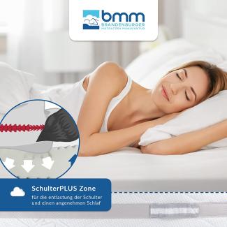 BMM Matratze Komfort 23 - orthopädische 7-Zonen Kaltschaummatratze, Öko-Tex Zertifiziert, Härtegrad H4, produziert in Deutschland, 90x200 cm
