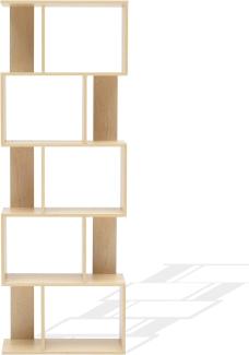 Rebecca Mobili modernes Standregal, Bücherregal aus Holz, 5 Ablagen, im modernen Stil, Beige, als Wohneinrichtung für Wohnzimmer Haus Büro – Maße: 169 x 60 x 24 cm (HxLxB) – Art. RE4788