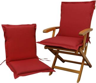 2 x indoba - Sitzauflage Niederlehner Serie Premium - extra dick - Rot