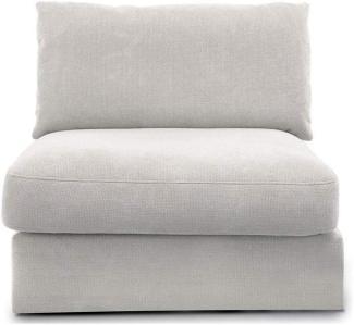 CAVADORE Sofa-Modul "Fiona" Sitzelement mit Rücken / XXL- Sessel mit Rückenlehne / 94 x 90 x 112 / Webstoff beige