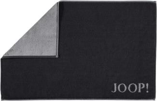 JOOP Doubleface Badematte Classic schwarz-anthrazit | 50x80 cm