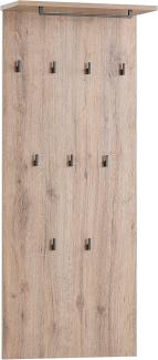 Schildmeyer Cosmo Hakenpaneel, Holzwerkstoff, wildeiche Dekor, 50 x 20,9 x 120,6 cm