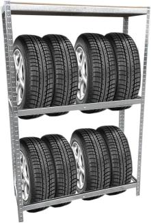 Grafner® Reifen Schwerlastregal 1,80m Werkstattregal 795kg Traglast Reifenregal für 8 Reifen