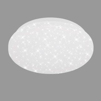 Briloner Leuchten LED Deckenleuchte, Deckenlampe mit Sternendekor, 8 Watt, 900 Lumen, 4. 000 Kelvin, Weiß, Rund, Ø 22cm