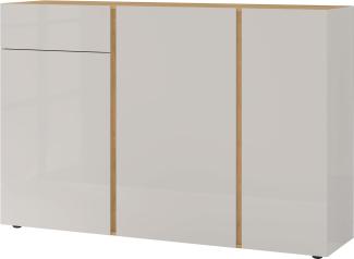 Sideboard 2529 MESA mit Glasauflage Kaschmir Dekor Eiche