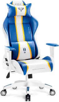 Diablo X-One 2. 0 Gaming Stuhl Gamer Chair Bürostuhl Schreibtischstuhl Verstellbare Armlehnen Ergonomisches Design Nacken/-Lendenkissen Wippfunktion Aqua Blue King (XL)