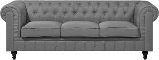 3-Sitzer Sofa Polsterbezug hellgrau CHESTERFIELD groß