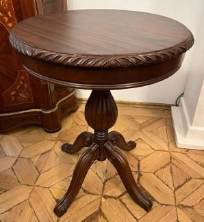 Casa Padrino Barock Beistelltisch Dunkelbraun - Handgefertigter Massivholz Tisch im Barockstil - Barock Wohnzimmer Möbel - Edel & Prunkvoll