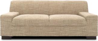 DOMO. Collection Norma Sofa , 2-Sitzer Couch , 2er Garnitur, 194x85x74 cm , Strukturstoff beige braun