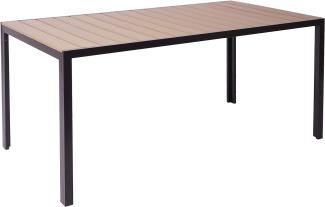 Gartentisch HWC-F90, Tisch Bistrotisch, WPC-Tischplatte 160x90cm ~ hellbraun