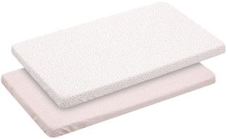 Cambrass - 2 Fitted Sheet-Small Bed 50x82x10 Cm Liberty Pink