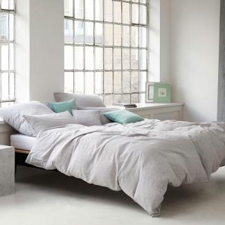 elegante Leinen Bettwäsche Breeze weiss | Kissenbezug einzeln 40x80 cm