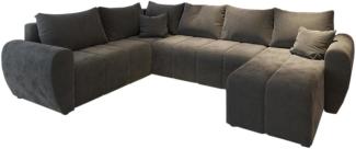 Sofa mit Schlaffunktion in U-Form MOLISA 2, 303x82x208, Cosmic 160, Links