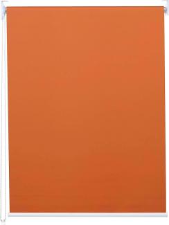 Rollo HWC-D52, Fensterrollo Seitenzugrollo Jalousie, 100x160cm Sonnenschutz Verdunkelung blickdicht ~ orange