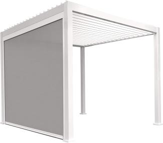 Weide Sonnenrollo für Classic Pergola - Höhe 250 cm | weiß | Sonnenschutz, Sichtschutz 3. 6 Meter
