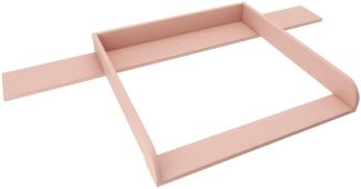 REGALIK Wickelaufsatz für Hemnes Kommode mit 8 Schubladen IKEA 78cm x 80cm - Abnehmbar Wickeltischaufsatz für Kommode in Rose - Abgeschlossen mit ABS Material 2mm mit Abgerundeten Frontplatten