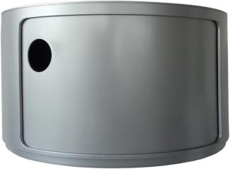 Kartell 4953SI Baukastenelement Componibili rund undurchsichtig Durchmesser 42 x 23,5 cm ABS, silber