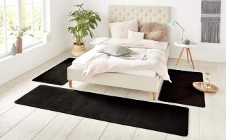 Bettumrandung Nasty Floor | Bettvorleger 3er Set - schwarz - 70x140/70x140/70x240 cm