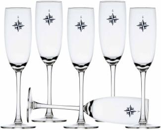 Sekt Champagner Glas Set 6 Stück, Ecozen, unzerbrechlich - Northwind