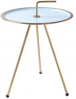 Design Beistelltisch Aluminium GIRO 45cm gold handgefertigt Nachttisch