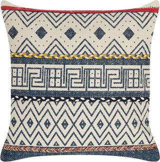 Dekokissen geometrisches Muster Baumwolle mehrfarbig 50 x 50 cm SOUK