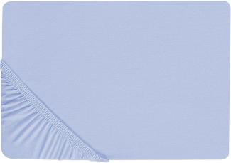Spannbettlaken Baumwolle blau 180 x 200 cm JANBU