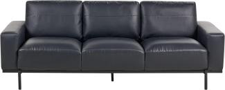 3-Sitzer Sofa Kunstleder schwarz SOVIK