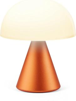 Lexon MINA M Wiederaufladbare kabellose LED-Tischlampe, für Nachttisch oder Schreibtisch, mit Dimmer, bis zu 12 Stunden Akkulaufzeit - Aluminium Orange