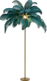 Kare Design Stehleuchte Feather Palm, Grün, 165cm, Federn, Stehlampe für Wohnzimmer, Bodenlampe, Dekoleuchte, Leuchtmittel nicht inklusiv