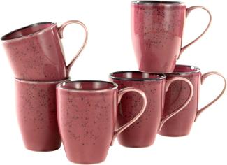 CreaTable 21995 Nature Collection Kaffeebecher, 300 ml, berry, 6-teilig (1 Set)