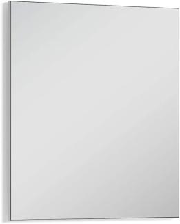 byLIVING Wand-Spiegel JAKOB / Kante in Weiß / 60 x 70 cm / Zeitloser Hänge-Spiegel / Garderoben-Set / Flur / Badezimmer-Möbel / Moderner Designer Spiegel / B 60, H 70, T 2 cm