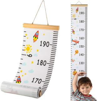 Hifot Messlatte Kinder, meßlatte kinder Wachstumsmesser Messleiste für mädchen Jungs Kinderzimmer Dekor 200cm *20cm