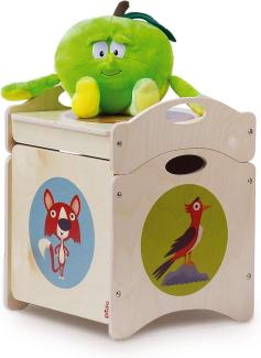 Dida - Kindersitzbank Troncotto Ist Eine Aufbewahrungsbox Mit Viel Stauraum Für Spielzeug - Eine Spielzeug-Truhe Mit 4 Rädern + Deckel Als Sitzbank
